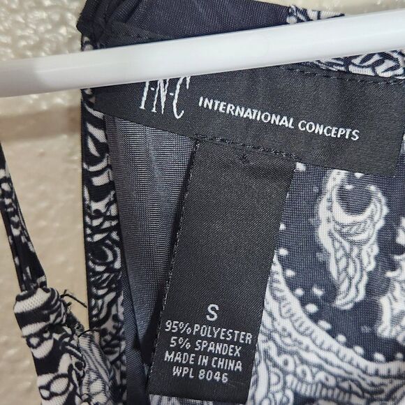 I-N-C International Concepts Top Size S Dress Top Black and White - Picture 10 of 14